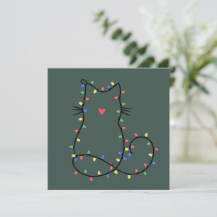 Cute Cat Christmas Cat Mom Funny Xmas Cat Lover Holiday Card