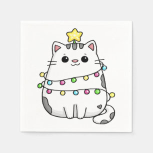 Cute Cat Christmas design  Napkin