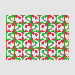 Cute cat Christmas lights tissue paper