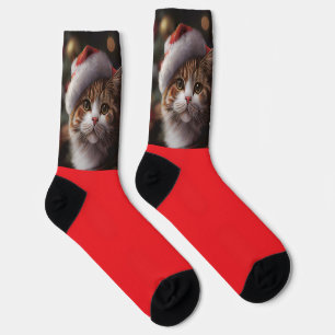 CUTE CAT CHRISTMAS SOCKS