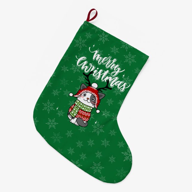 Cute Cat Christmas Stocking stuffers Galore (Front (Hanging))