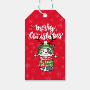 Cute Cat Christmas Stocking stuffers Galore Gift Tags