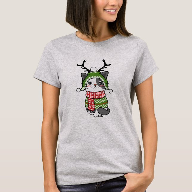 Cute Cat Christmas Stocking stuffers Galore T-Shirt (Front)