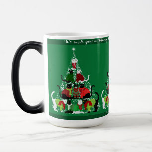 Cute Cat Christmas Tree Personalized Magic Mug