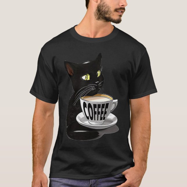 CUTE CAT COFFEE  CATS JAVA KITTEN T-Shirt (Front)