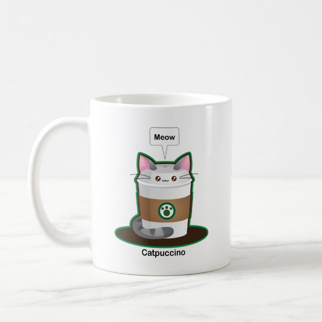 Cute Cat Coffee Mug (Left)