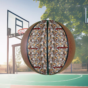 Cute cat collage basketball