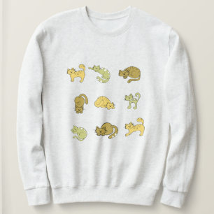 Cute Cat Collage, Cat Moods Cat Lovers Sweatshirt