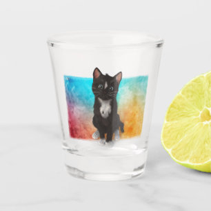 Cute Cat Colours Shot Glass