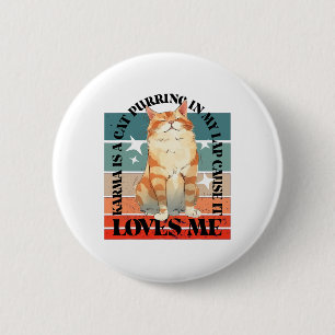 Cute Cat Comma - La Kamala Harris For President 2 Inch Round Button