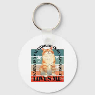 Cute Cat Comma - La Kamala Harris For President Keychain