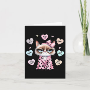 Cute Cat Conversation Heart Anti Valentines Day Card