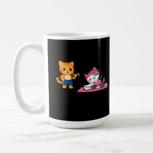 Cute Cat Couple Gym Workout Coffee Mug