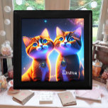 Cute cat couple under the starry sky -    gift box<br><div class="desc">For all cat lovers and of course children! The cute kittens are created digitally with artificial intelligence. They dream with you! Fits in every child's room,  in every cat lover's house,  makes a great gift,  and much more!</div>
