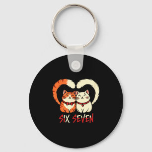 Cute Cat Couple Valentine Romantic Love Streetwear Keychain