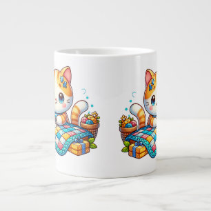 Cute Cat couture quilt Céramique Mug