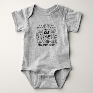 Cute Cat Crew Paw-somely Cute Kitten Baby Bodysuit