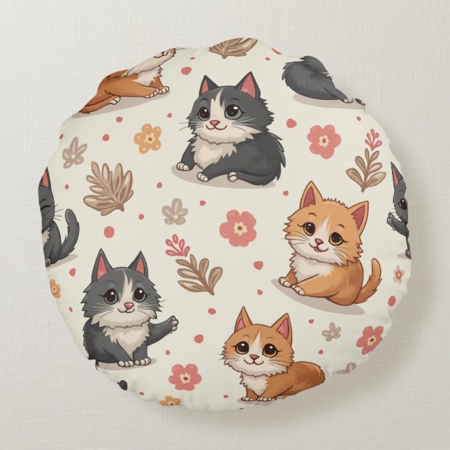 Cute cat cushion pillow (Back)