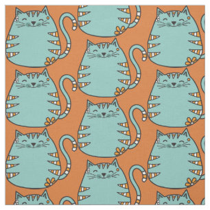 Cute Cat custom colour fabric