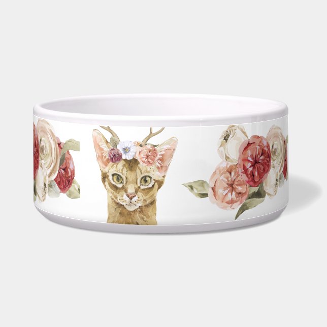Cute cat,customise,floral,trendy,modern,chic,fun,b (Right)
