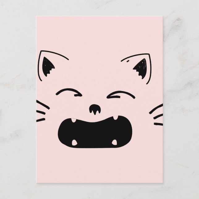 Cute cat design | Adorable feline artwork Postcard (Front)