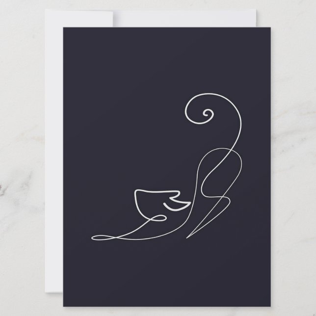 Cute Cat Design | Cat Lovers Flat Card (Front)