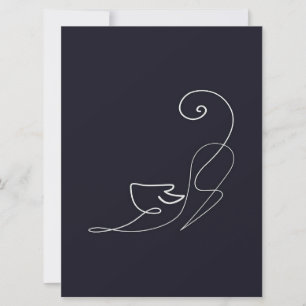 Cute Cat Design   Cat Lovers Flat Card