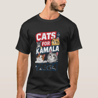 Cute Cat Design for Kamala Cat Childless Ladies Gi T-Shirt