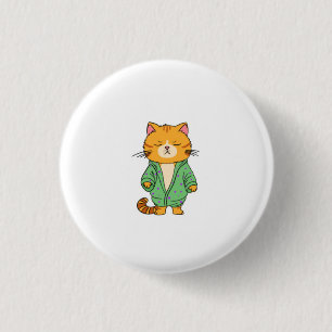 Cute cat design, ginger cat 1 inch round button