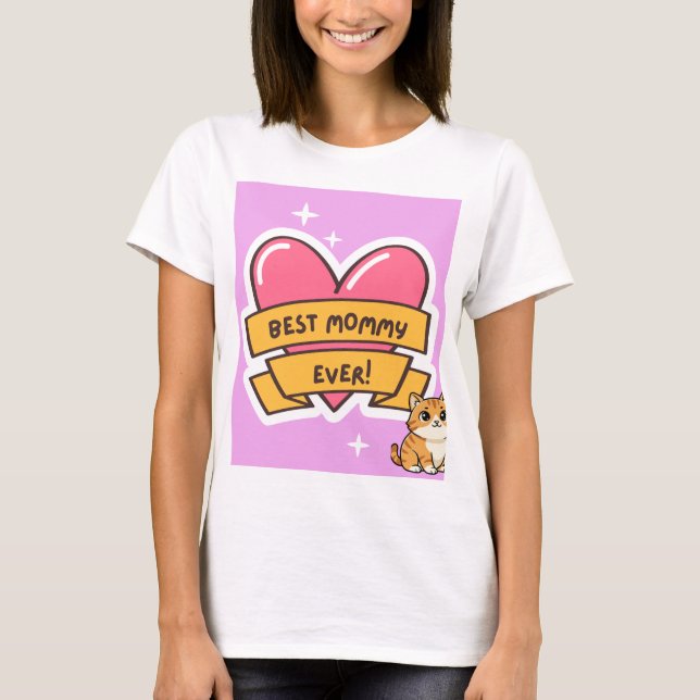 Cute cat design t-shirt (Front)