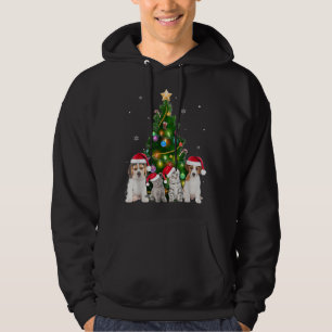 Cute Cat & Dog Christmas Tree Cat Lover Xmas Pets Hoodie