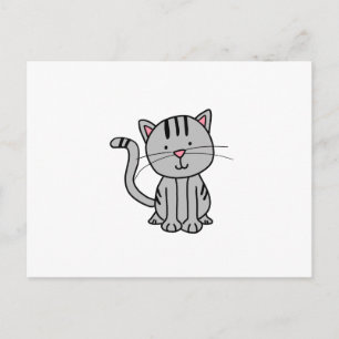 CUTE CAT DOODLE POSTCARD