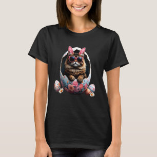 Cute Cat Easter Christian Family Joyful Sunday T-Shirt