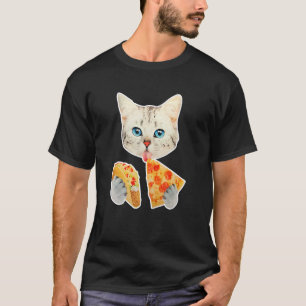 Cute Cat Eat Pizza and Taco T-Shirt