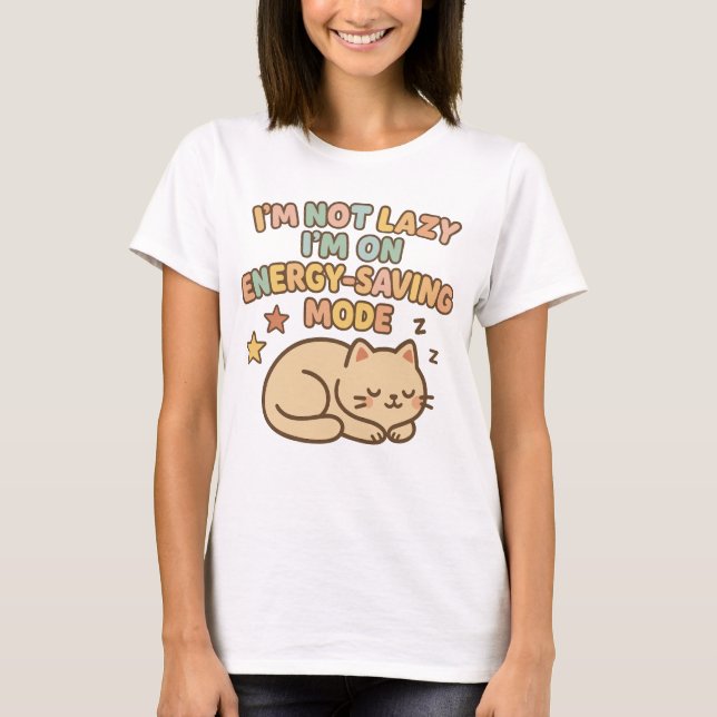 Cute Cat Energy Saver Tee (Front)