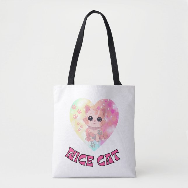 Cute cat eyes  tote bag (Front)