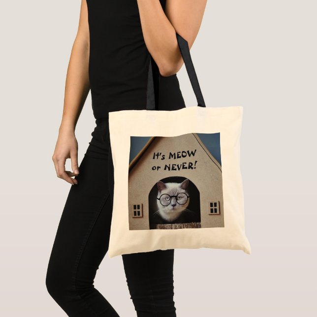 Cute Cat Face Funny Kitty Whimsical Adorable Pets Tote Bag (Front (Product))