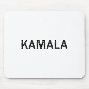 Cute Cat Face Kamala Letter Funny Design  Mouse Pad