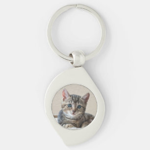 Cute Cat Face Keychain