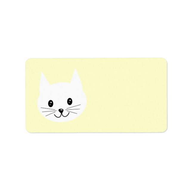 Cute Cat Face. Label (Front)
