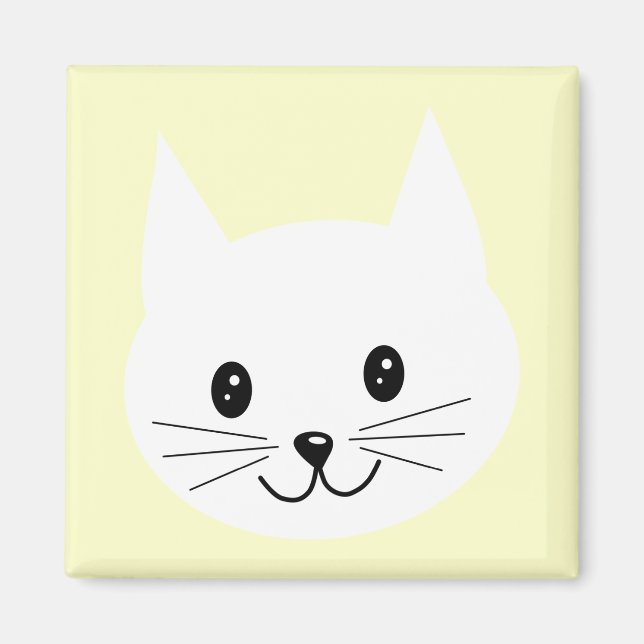 Cute Cat Face. Magnet (Front)