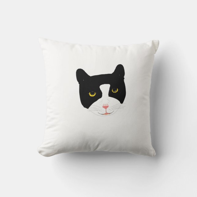 Cute Cat Face Pillow (Front)