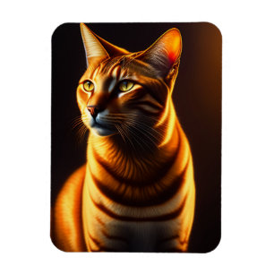 Cute Cat Face Portrait Painting Gift Magnet