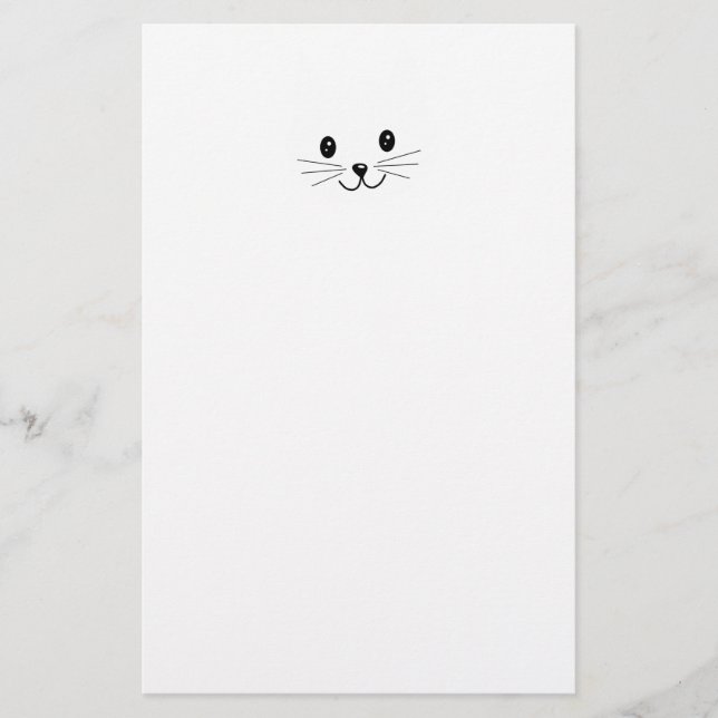 Cute Cat Face. Stationery (Front)