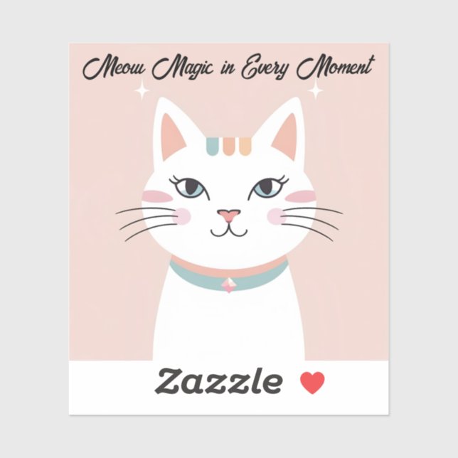 Cute Cat Face Sticker – PixelCharm Studio (Sheet)