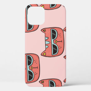 Cute cat faces, seamless pattern. iPhone 12 case