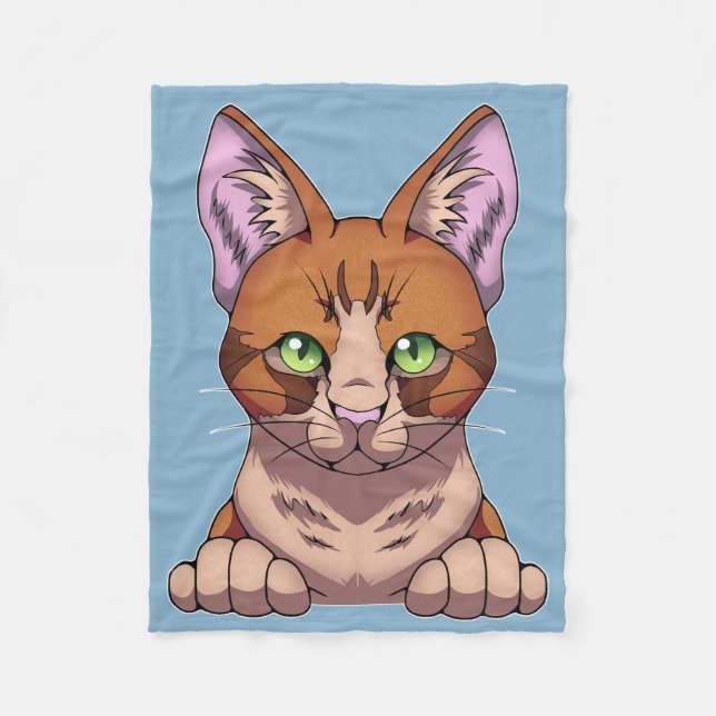 Cute Cat Fleece Blanket (Front)