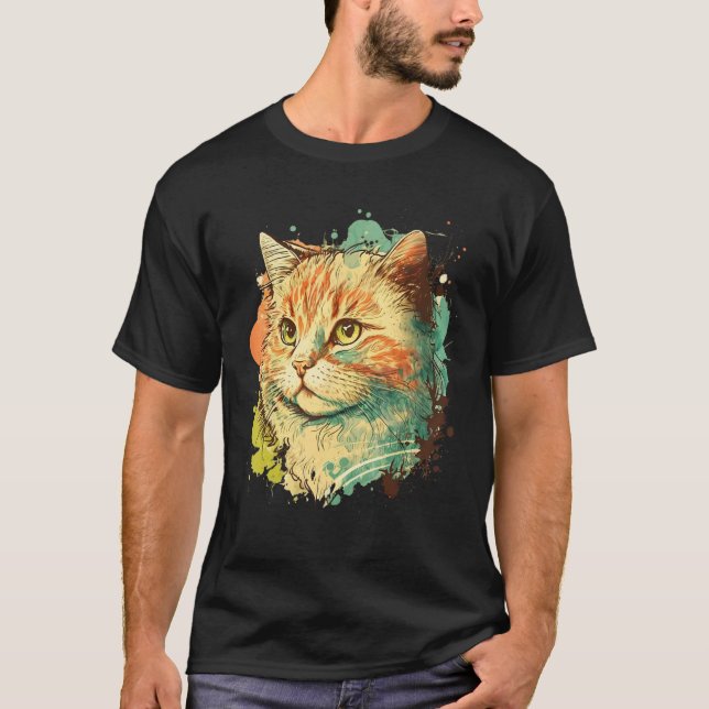 Cute Cat for kitten  Colorful Kitty T-Shirt (Front)