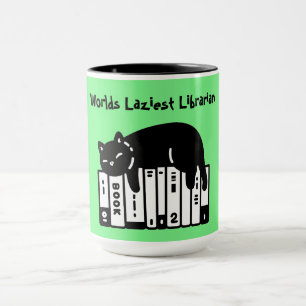 Cute Cat, Funny Cat,Worlds Laziest Librarian Mug