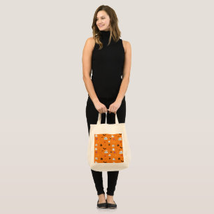 Cute Cat ghost sheet Halloween pumpkin party gifts Tote Bag